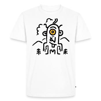 Zyklob minimal - T-shirt Premium bio Homme - blanc - Devant - Nico (187cm)