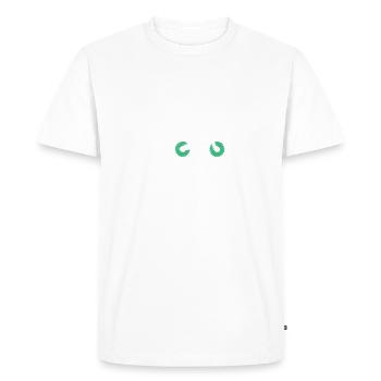 Battement de coeur de vélo de montagne - T-shirt Premium bio Homme - blanc - Devant - Nico (187cm)