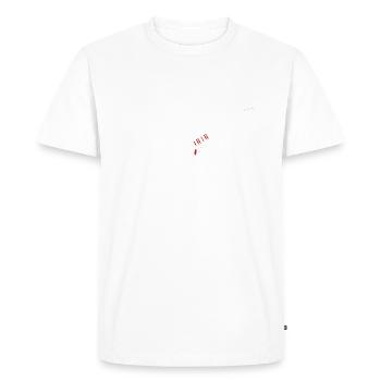 Elektrische Gitarre Herzschlag - Männer Premium Bio T-Shirt - Weiß - Vorne - Nico (187cm)