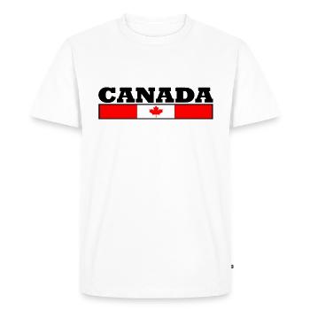 Drapeau du Canada - T-shirt Premium bio Homme - blanc - Devant - Nico (187cm)