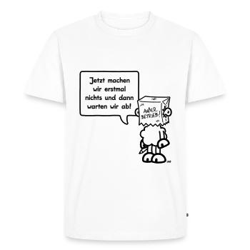 Sheepworld - Nix - Männer Premium Bio T-Shirt - Weiß - Vorne - Nico (187cm)