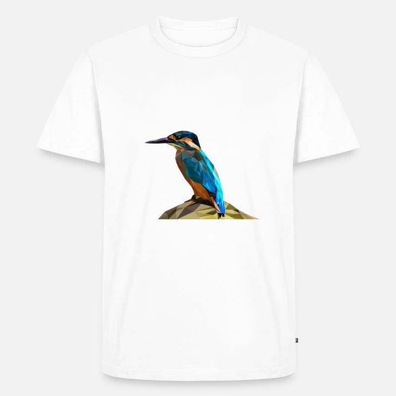Eisvogel - Männer Premium Bio T-Shirt - Weiß