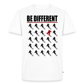 SNOWBOARDER SNOWBOARD - T-shirt Premium bio Homme - blanc - Devant - Nico (187cm)