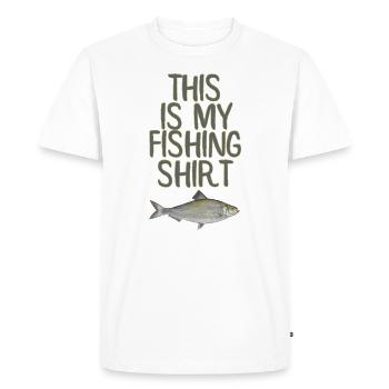 Pêche - T-shirt Premium bio Homme - blanc - Devant - Nico (187cm)