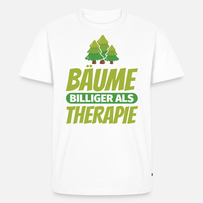 Wald Geschenke Baum Bäume Förster - Männer Premium Bio T-Shirt - Weiß
