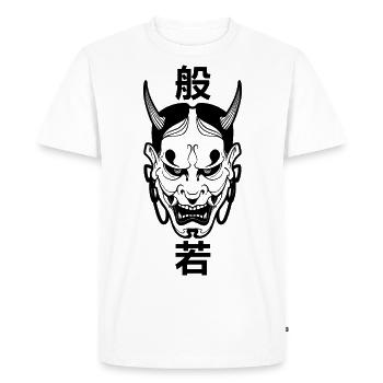 Hannya Mask - T-shirt Premium bio Homme - blanc - Devant - Nico (187cm)