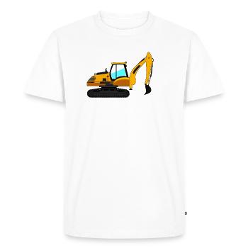Idée cadeau cadeau pelle - T-shirt Premium bio Homme - blanc - Devant - Nico (187cm)