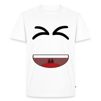 Emoji laugh - Men's Premium Organic T-Shirt - white - Front - Nico (187cm)