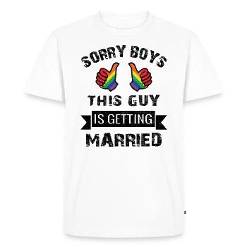 Adieu LGBT enterrement de vie de garçon - T-shirt Premium bio Homme - blanc - Devant - Nico (187cm)