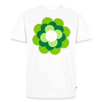 Fleur une - T-shirt Premium bio Homme - blanc - Devant - Nico (187cm)