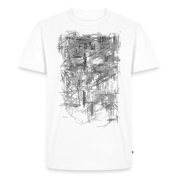 Arrière-plan GRIS - T-shirt Premium bio Homme - blanc - Devant - Nico (187cm)