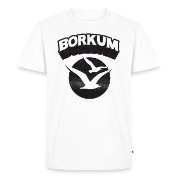 Chemise Borkum Seagull Island - T-shirt Premium bio Homme - blanc - Devant - Nico (187cm)