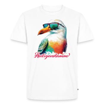 Heiligendamm holiday cool seagull with sunglasses - Men's Premium Organic T-Shirt - white - Front - Nico (187cm)