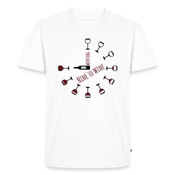 Working nine to wine - Working from nine to wine - Men's Premium Organic T-Shirt - white - Front - Nico (187cm)