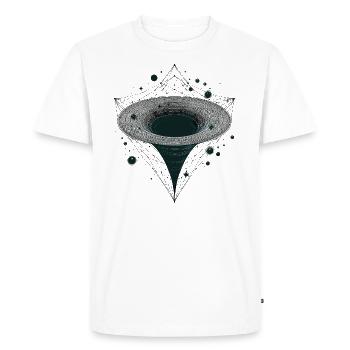 Black Hole Funnel in Space - Men's Premium Organic T-Shirt - white - Front - Nico (187cm)