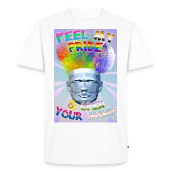 Ressentez ma fierté et ouvrez votre - T-shirt Premium bio Homme - blanc - Devant - Nico (187cm)