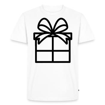 Petite boite cadeau - T-shirt Premium bio Homme - blanc - Devant - Nico (187cm)
