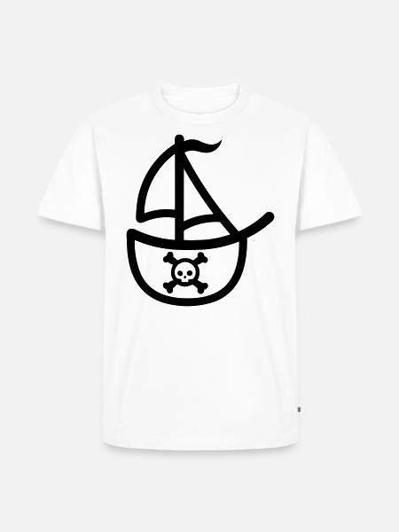 Pirate ship - Men's Premium Organic T-Shirt - white
