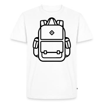 sac a dos - T-shirt Premium bio Homme - blanc - Devant - Nico (187cm)