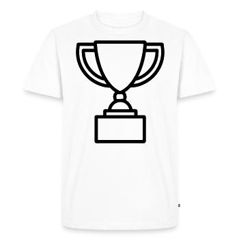 trophy - Men's Premium Organic T-Shirt - white - Front - Nico (187cm)