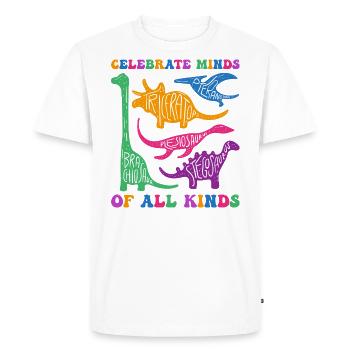 Celebrate Minds Of All Kinds - Autism Awareness - T-shirt Premium bio Homme - blanc - Devant - Nico (187cm)