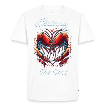 Shrimply the best word game - Men's Premium Organic T-Shirt - white - Front - Nico (187cm)