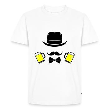 Bière Jga Fête Célibataires - T-shirt Premium bio Homme - blanc - Devant - Nico (187cm)