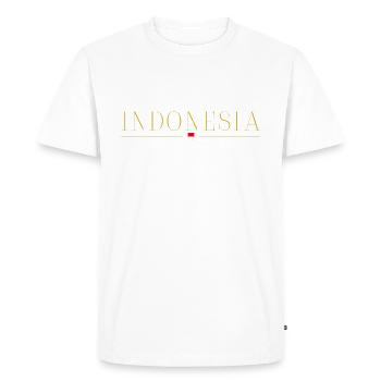 J’aime l’Indonésie, Style Design T-Shirt - T-shirt Premium bio Homme - blanc - Devant - Nico (187cm)