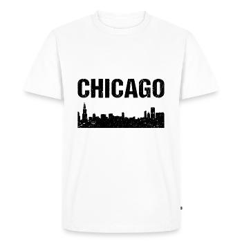Chicago Skyline City Chicago - Men's Premium Organic T-Shirt - white - Front - Nico (187cm)