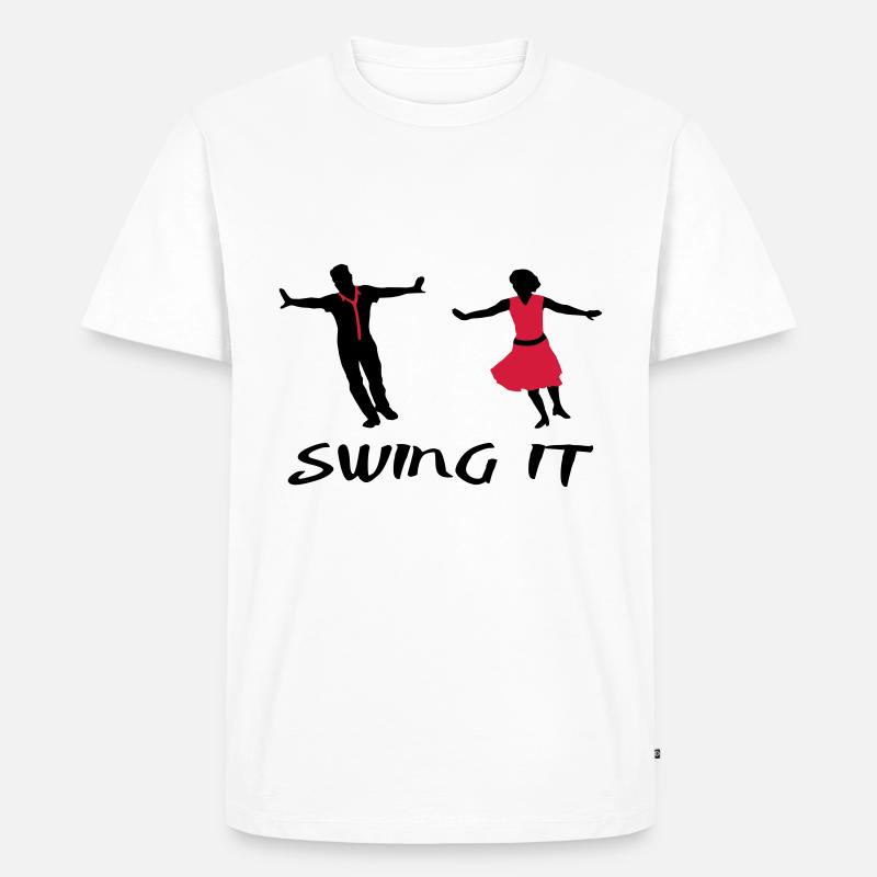 Swing it, Swing dance - Männer Premium Bio T-Shirt - Weiß
