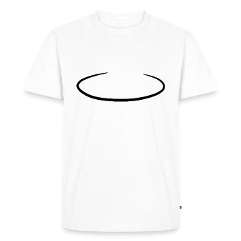 Angel Ring Circle Black - Men's Premium Organic T-Shirt - white - Front - Nico (187cm)