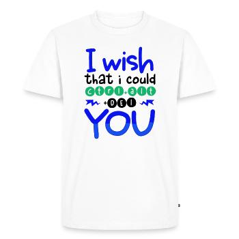 Sarcastic Wish I Could CTRL ALT DEL You Sarcasm - Men's Premium Organic T-Shirt - white - Front - Nico (187cm)