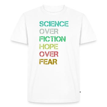 Science-fiction Hope Over Fear - T-shirt Premium bio Homme - blanc - Devant - Nico (187cm)