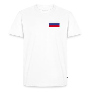 Russie armoiries drapeau russe rossia pays russe - T-shirt Premium bio Homme - blanc - Devant - Nico (187cm)