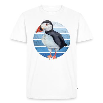 Puffin Parrot Lunde Bird Cadeau - T-shirt Premium bio Homme - blanc - Devant - Nico (187cm)