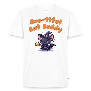Boo-tiful Bat Buddy - Cute Halloween Shirt 2024 - Men's Premium Organic T-Shirt - white - Front - Nico (187cm)