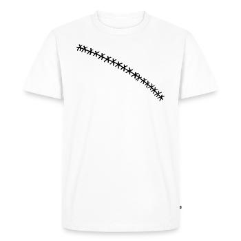 Vecteur cicatriciel - T-shirt Premium bio Homme - blanc - Devant - Nico (187cm)