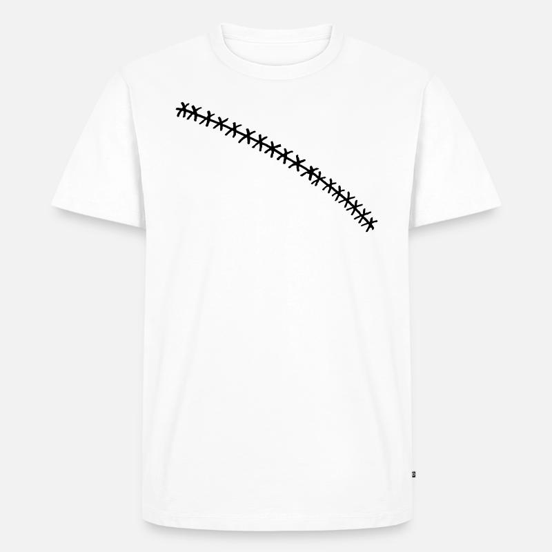 Narbe Vektor - Männer Premium Bio T-Shirt - Weiß