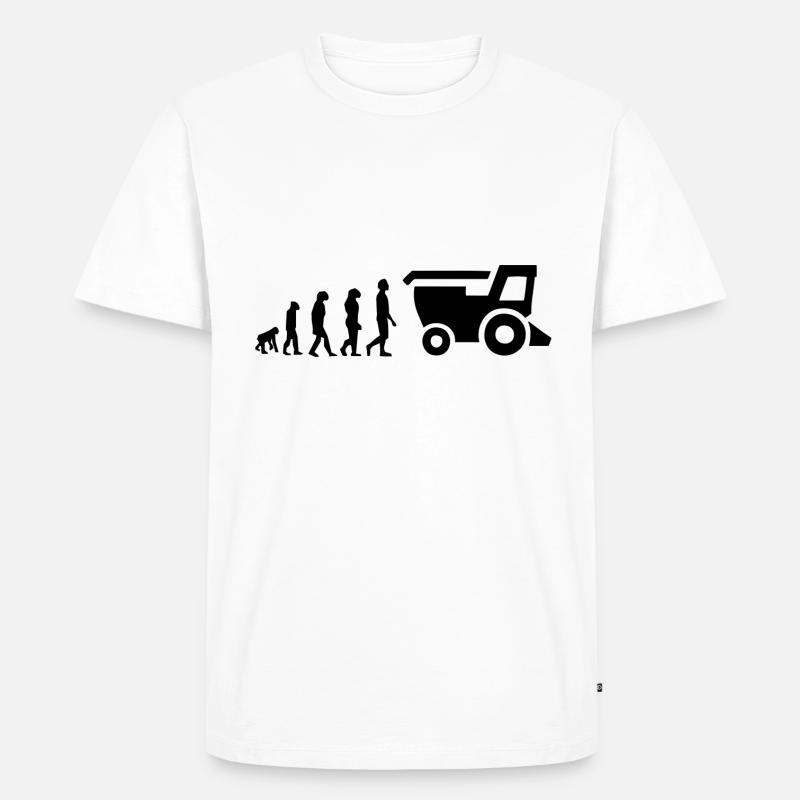 Reaper-Evolution - Männer Premium Bio T-Shirt - Weiß