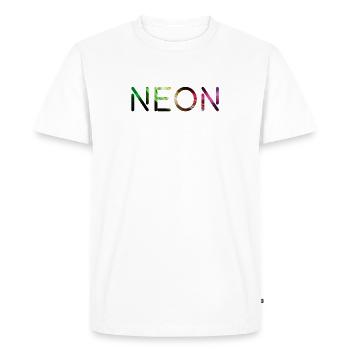 Neon Light Color Color Party - Men's Premium Organic T-Shirt - white - Front - Nico (187cm)