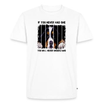 Bouvier bernois - T-shirt Premium bio Homme - blanc - Devant - Nico (187cm)