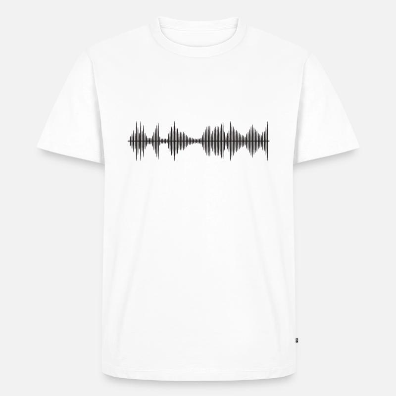 Tonspur - Männer Premium Bio T-Shirt - Weiß