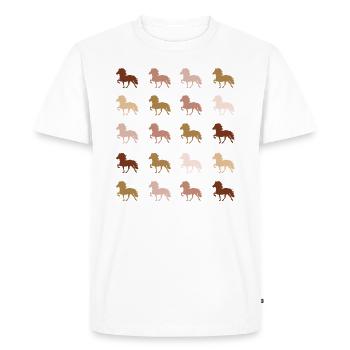 Cheval islandais - T-shirt Premium bio Homme - blanc - Devant - Nico (187cm)