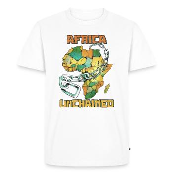 L’Afrique déchaînée - T-shirt Premium bio Homme - blanc - Devant - Nico (187cm)