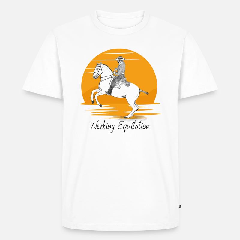 Working Equitation - Männer Premium Bio T-Shirt - Weiß