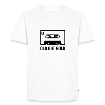 Cassette old but gold technique shirt - Men's Premium Organic T-Shirt - white - Front - Nico (187cm)