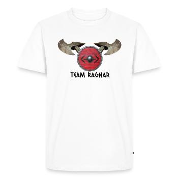 Shieldwall, l'équipe Ragnar! - T-shirt Premium bio Homme - blanc - Devant - Nico (187cm)