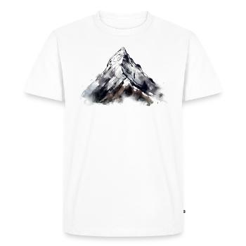 Montagnes - T-shirt Premium bio Homme - blanc - Devant - Nico (187cm)
