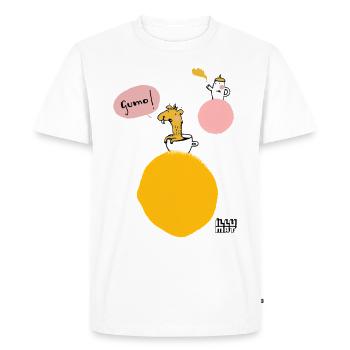 Gumo! Llama without drama - Men's Premium Organic T-Shirt - white - Front - Nico (187cm)