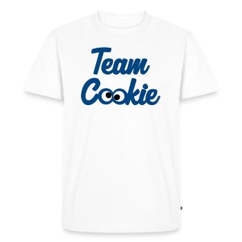 Biscuits biscuits d'équipe - T-shirt Premium bio Homme - blanc - Devant - Nico (187cm)